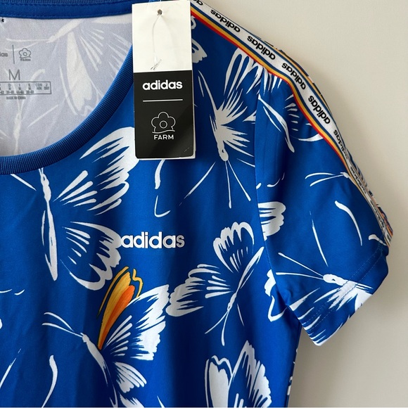 Adidas x Farm Rio • Blue Butterfly Print Mini Dress - Picture 5 of 6
